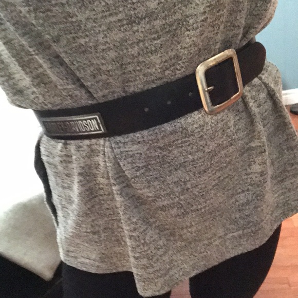 Vintage Harley-Davidson Leather Belt with Solid Brass Buckle - Picture 11 of 14